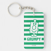 de heer Grumpy | Mischengrin en groene stripes Sleutelhanger (Voorkant)