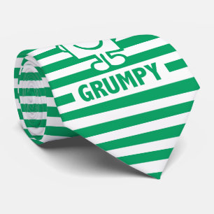 de heer Grumpy   Mischengrin en groene stripes Stropdas
