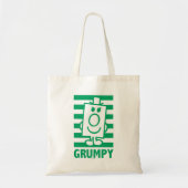 de heer Grumpy | Mischengrin en groene stripes Tote Bag (Voorkant)