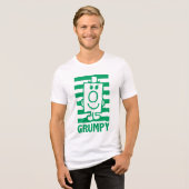de heer Grumpy | Mischengrin en groene stripes Tri-Blend Shirt (Voorkant volledig)