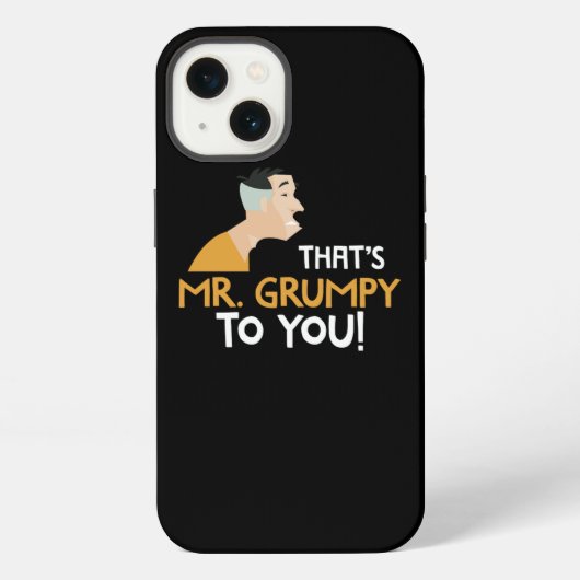 De heer Grumpy Old Man Funny Design iPhone Hoesje (Achterkant)