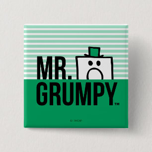 de heer Grumpy Poettering op naam Vierkante Button 5,1 Cm