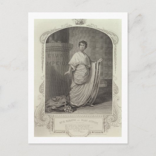 de heer H. Marston als Marc Antony, Act III Scene Briefkaart (Voorkant)