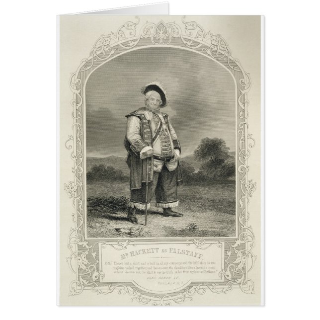 de heer Hackett als Falstaff, in Henry IV (deel 1) (Voorkant)