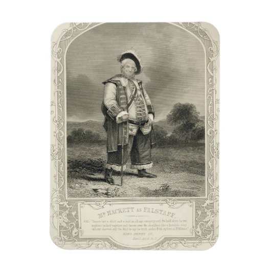 de heer Hackett als Falstaff, in Henry IV (deel 1) Magneet (Verticaal)