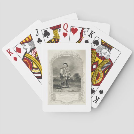de heer Hackett als Falstaff, in Henry IV (deel 1) Pokerkaarten (Achterkant)