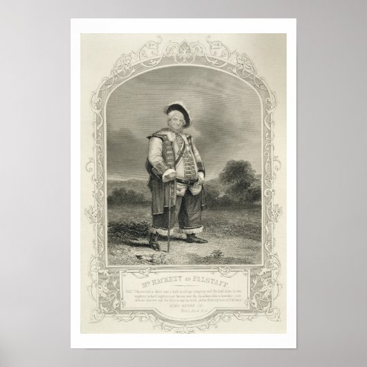 de heer Hackett als Falstaff, in Henry IV (deel 1) Poster (Voorkant)