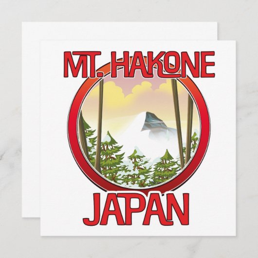 De heer Hakone Japan Kaart (Voorkant / Achterkant)