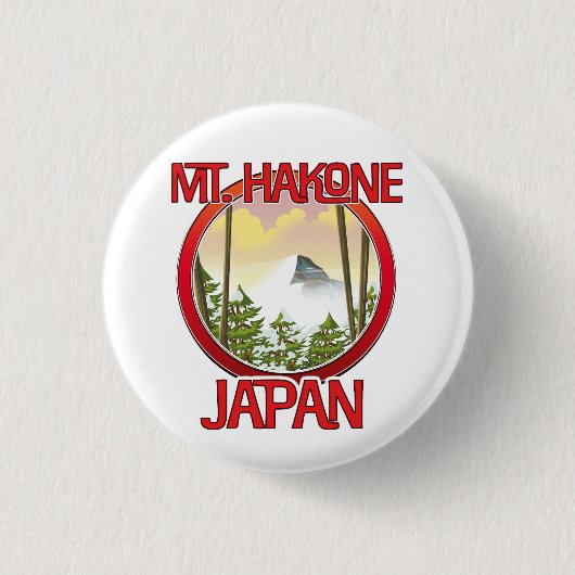 De heer Hakone Japan Ronde Button 3,2 Cm (Voorkant)