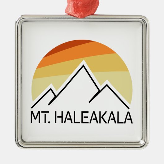 De heer Haleakala Retro Metalen Ornament (Voorkant)