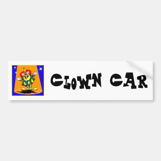 de heer Happy Clown Bumpersticker (Voorkant)