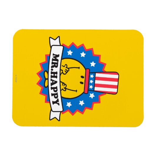 de heer Happy Election Seal Magneet (Horizontaal)