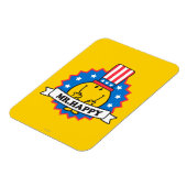 de heer Happy Election Seal Magneet (Linkerzijde)