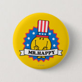 de heer Happy Election Seal Ronde Button 5,7 Cm (Voorkant)