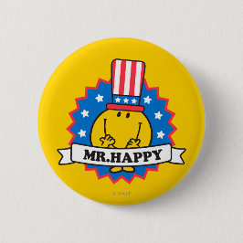 de heer Happy Election Seal Ronde Button 5,7 Cm