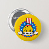 de heer Happy Election Seal Ronde Button 5,7 Cm (Voorkant /achterkant)