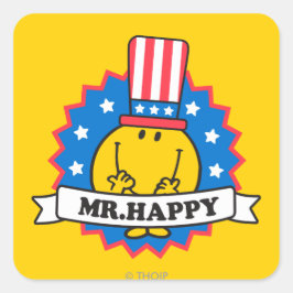 de heer Happy Election Seal Vierkante Sticker