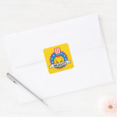 de heer Happy Election Seal Vierkante Sticker (Envelop)