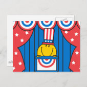 De heer Happy op het podium Briefkaart (Voorkant / Achterkant)