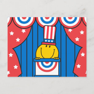 De heer Happy op het podium Briefkaart