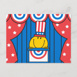 De heer Happy op het podium Briefkaart