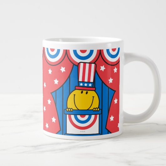 De heer Happy op het podium Grote Koffiekop (Rechts)