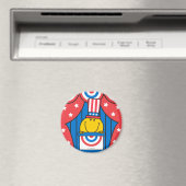 De heer Happy op het podium Magneet (Insitu (Vaatwasser))