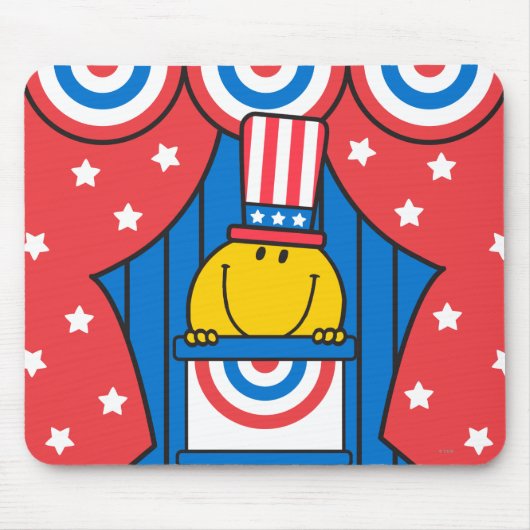 De heer Happy op het podium Muismat (Voorkant)