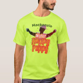 De heer Happy Pappy met Pet en Jouw naam T-shirt (Voorkant)