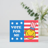 de heer Happy Vote For me Flag Briefkaart (Staand voorkant)