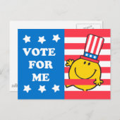 de heer Happy Vote For me Flag Briefkaart (Voorkant / Achterkant)