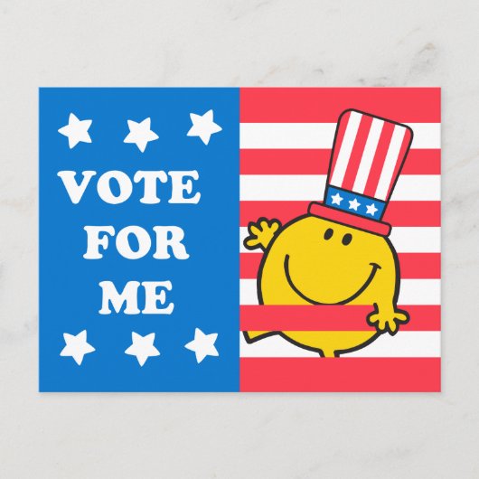 de heer Happy Vote For me Flag Briefkaart (Voorkant)