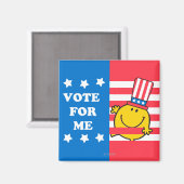 de heer Happy Vote For me Flag Magneet (Voorkant / Achterkant)