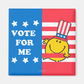 de heer Happy Vote For me Flag Magneet (Voorkant)