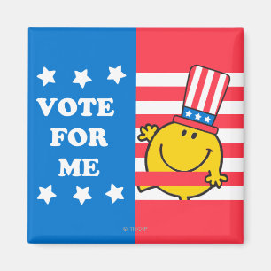 de heer Happy Vote For me Flag Magneet