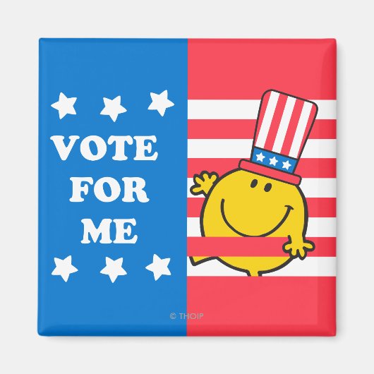 de heer Happy Vote For me Flag Magneet (Voorkant)