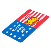 de heer Happy Vote For me Flag Magneet (Linkerzijde)
