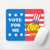 de heer Happy Vote For me Flag Muismat (Met muis)