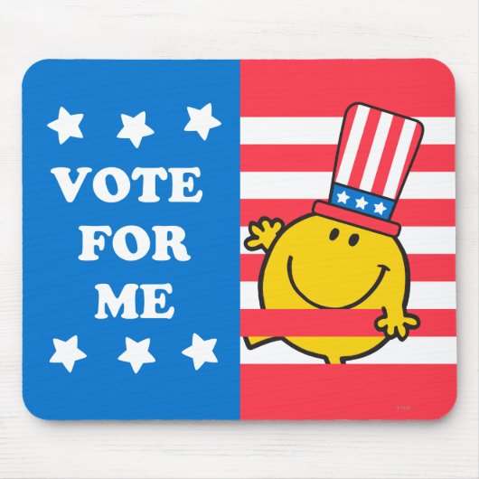de heer Happy Vote For me Flag Muismat (Voorkant)