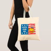 de heer Happy Vote For me Flag Tote Bag (Voorkant (product))