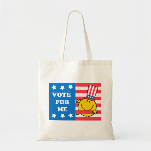 de heer Happy Vote For me Flag Tote Bag (Voorkant)