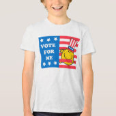 de heer Happy Vote For me Flag Tri-Blend Shirt (Voorkant)