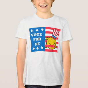de heer Happy Vote For me Flag Tri-Blend Shirt