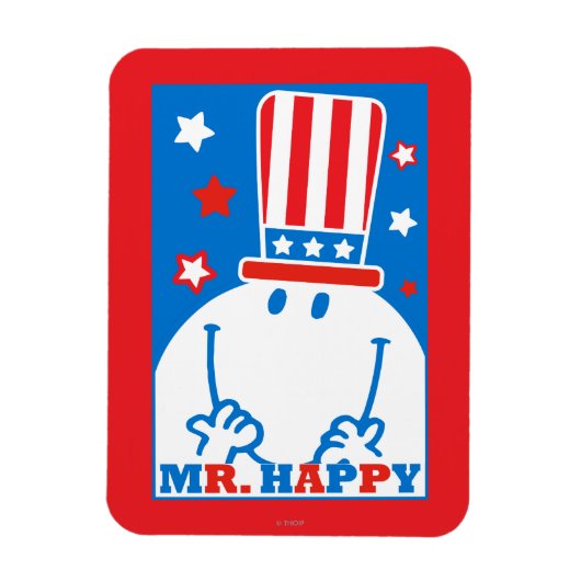 de heer Happy with Patriotic Pet Magneet (Verticaal)