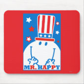 de heer Happy with Patriotic Pet Muismat (Voorkant)