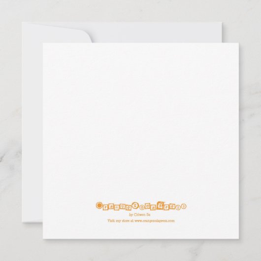 de heer Heart Wedding Invitation - vierkant Kaart (Achterkant)