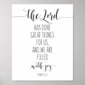 De Heer heeft voor ons geweldige dingen gedaan, ps Poster (Voorkant)