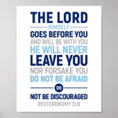 De Heer Himself gaat voor u, Deuteronomie 31:8 Poster (Voorkant)