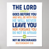 De Heer Himself gaat voor u, Deuteronomie 31:8 Poster (Voorkant)