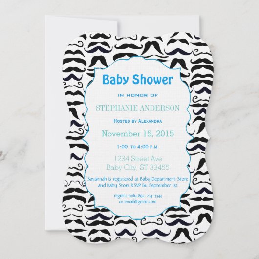 de heer Hipster lil' Man Mustache  Retro Kaart (Voorkant)